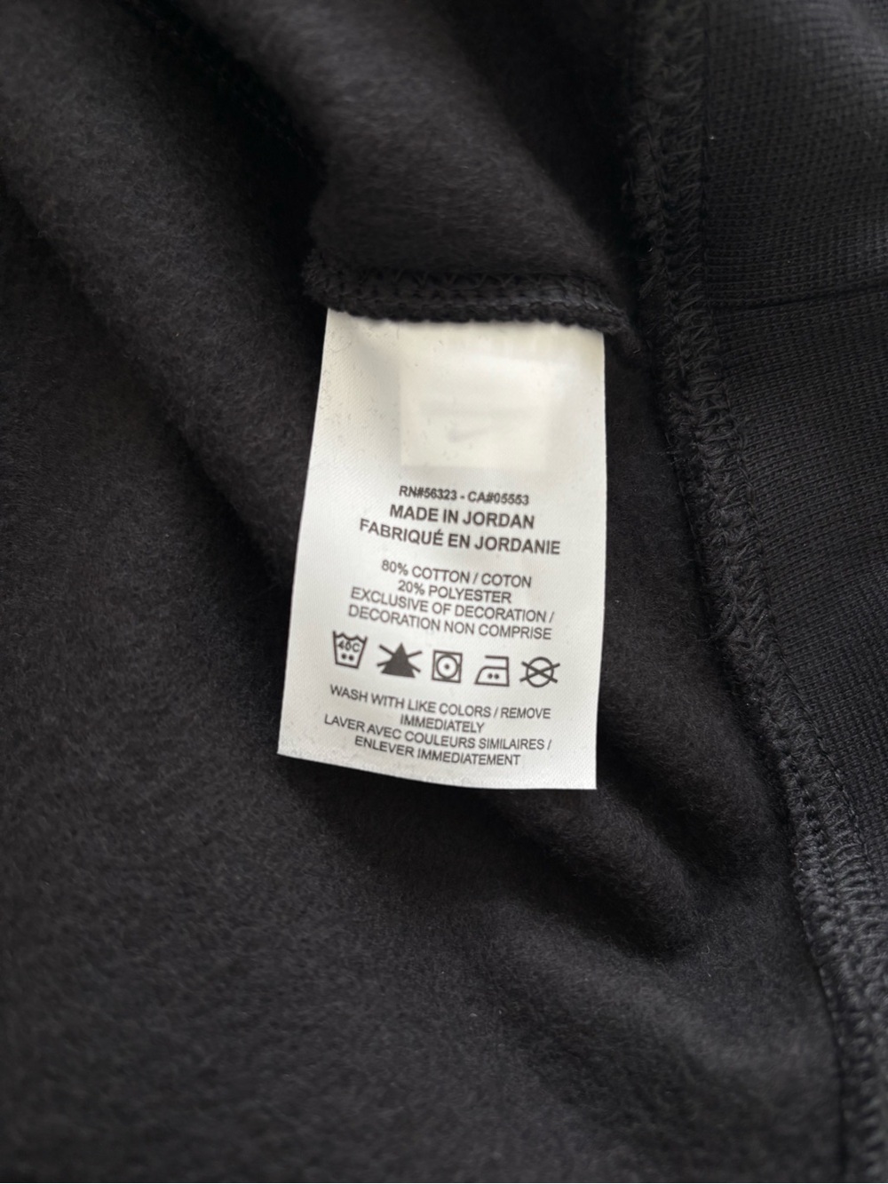 NIKE Men's Club Fleece Sweatshirt Crew Neck Black Pink Swoosh logo Large NWT - Picture 6 of 7